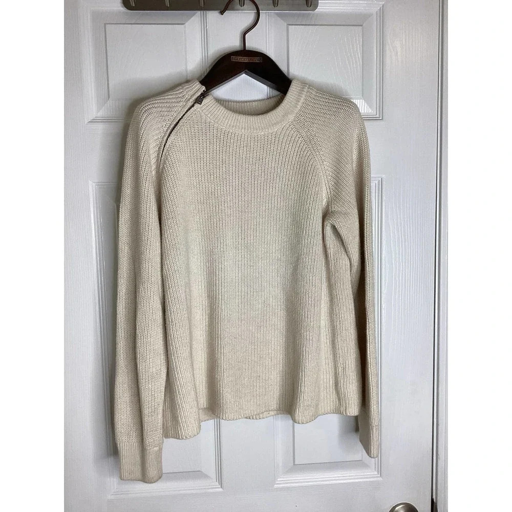 525 America fisherman knit cream crewneck sweater size XS